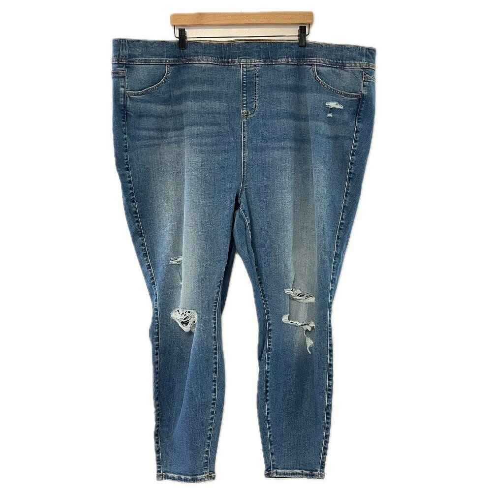 Torrid Blue Distressed Skinny Jeans - Size 6R